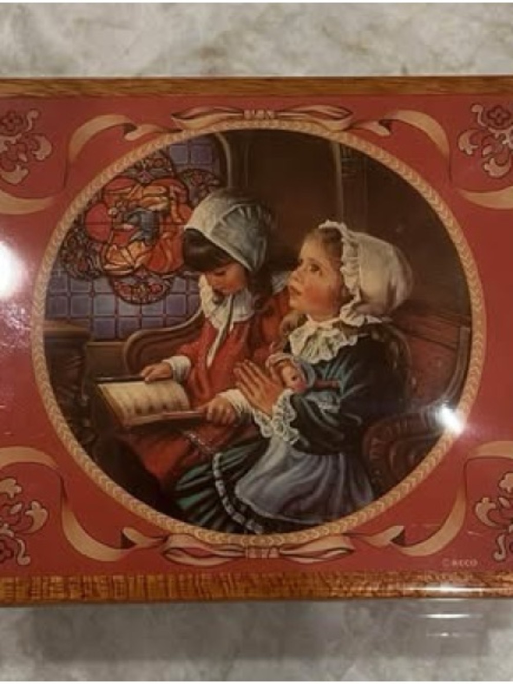 Beautiful Vintage Sandra Kuck Wooden Music Box